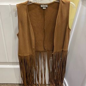 Women’s suede fringe vest